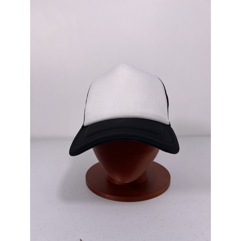 Custom Made Trucker Hat with your logo Mesh Snap back caps NEW  White and Black